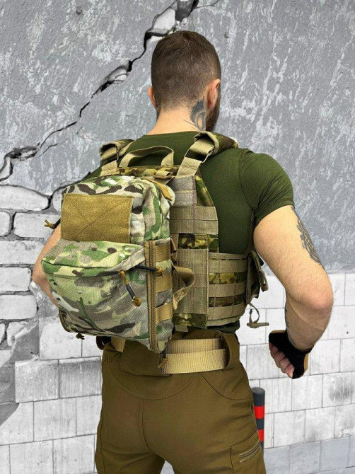 Рюкзак для плитоноски 4л мультикам с креплением Молли Одесса - изображение 1