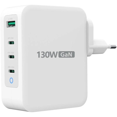 Зарядное устройство J5create 1xUSB + 3xUSB-C 130W GaN QC3.0/PD/PPS (JUP43130E-EN) Винница - изображение 2