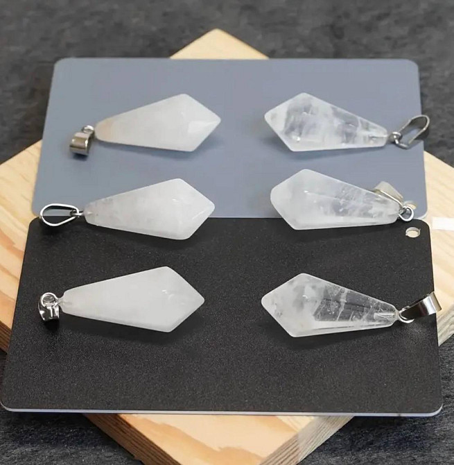 Підвіска-кулон з гірського кришталю, огранений камінь у формі конуса, 1 шт Київ - фото 3