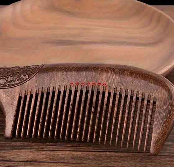 Гребінець із сандалового дерева для волосся з ручкою, дерев’яна розчіска Київ