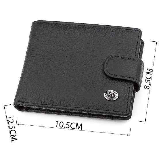 Мужской кошелек ST Leather 18316 (ST114) кожаный Черный Киев