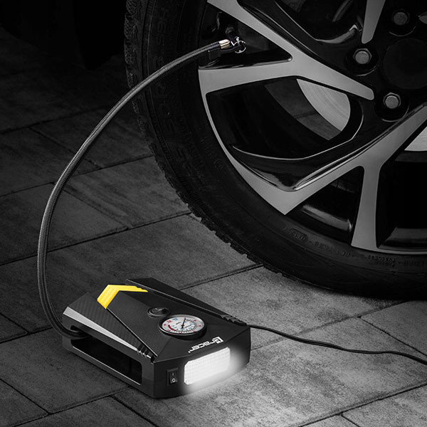 Компресор для підтримки тиску в шинах 12V, Автомобільний компресор для шин коліс, QM-637 Портативний насос Київ - фото 7