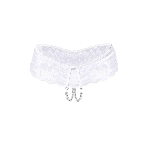 Сексуальні відкриті трусики Art of Sex - Isabell, колір білий, розмір L-2XL Львів