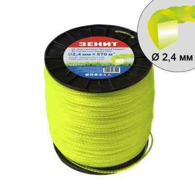 Жилка косильна Зеніт плетена &quot;Кручений квадрат&quot; 2,4 мм х 570 м (КРК-24-570-С) (40524570) Вінниця