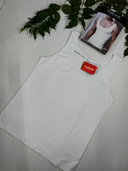 Чоловіча майка doreanse tanktop 2255 біла Славута - фото 10