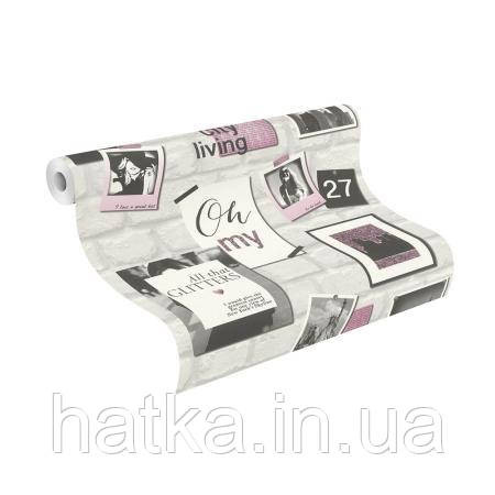 Обои виниловые на флизелине Rasch Clasik 0,53х10 детские фотографии надписи на стене под кирпич Киев - изображение 3