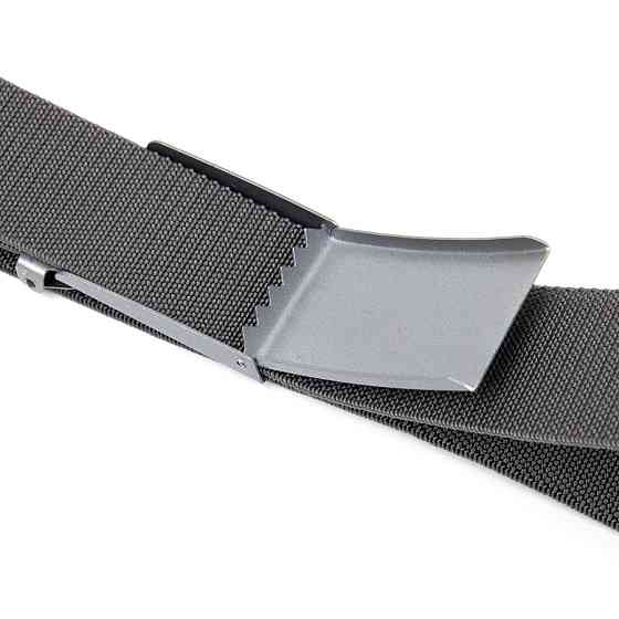 Текстильный ремень из серой пряжкой Vintage 20534 Серый Киев