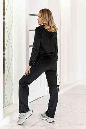 Велюровый спортивный костюм женский Davos 42-44, Черный Киев