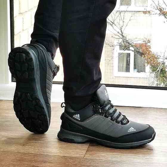 Зимние Кроссовки Adidas GORE-TEX Мужские Серые с МЕХОМ Ботинки Адидас (размеры: 42,43,44,46) ВидеоОбзор Днепр