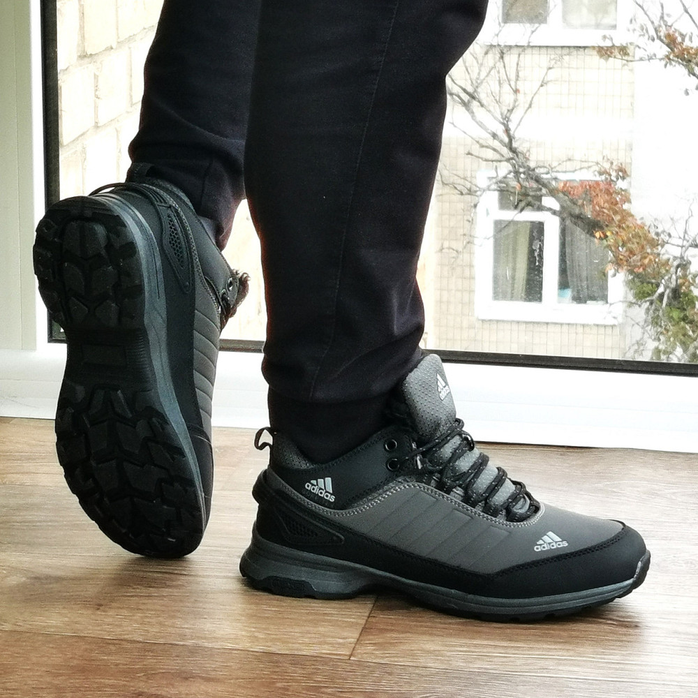 Зимние Кроссовки Adidas GORE-TEX Мужские Серые с МЕХОМ Ботинки Адидас (размеры: 42,43,44,46) ВидеоОбзор Днепр - изображение 5