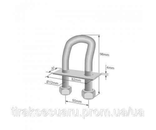 Петля такелажна UPO90/G Петля на тент-штору Скоба бортова тентова Луцьк