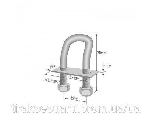 Петля такелажна UPO90/G Петля на тент-штору Скоба бортова тентова Луцк - изображение 1