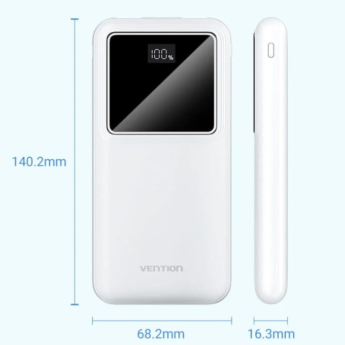 Універсальна мобільна батарея Vention 10000 mAh PD QC 3.0 White (FHKW0) ( 22237 ) Харьков - изображение 4