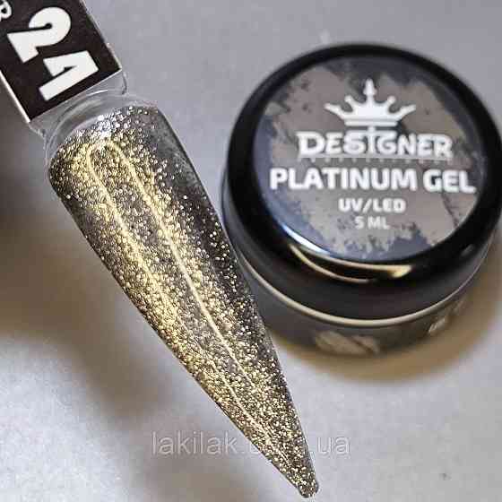 Гель-фарба P24 Designer Platinum Gel з блистками 5мл Херсон