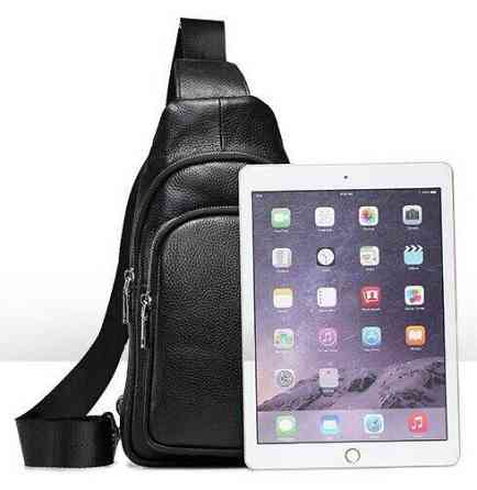 Сумка из зернистой кожи через плечо 20242 Vintage Черная Киев