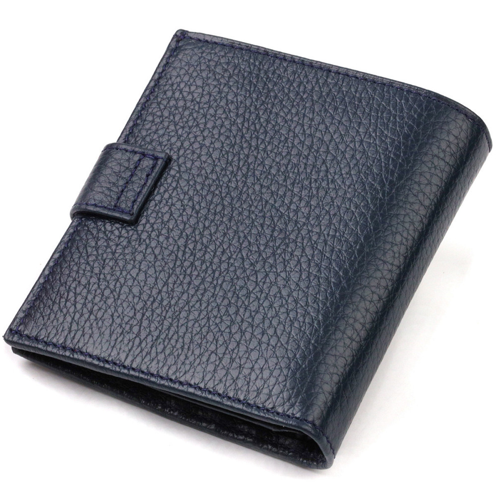 Модный мужской бумажник из натуральной зернистой кожи CANPELLINI 21746 Синий Киев - изображение 9