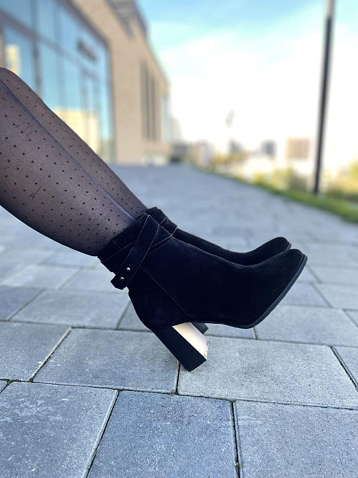 Nivelle Жіночі черевики NIVELLE чорні натуральна замша каблук 8см 36р.39р. (3618) Коломия - фото 6