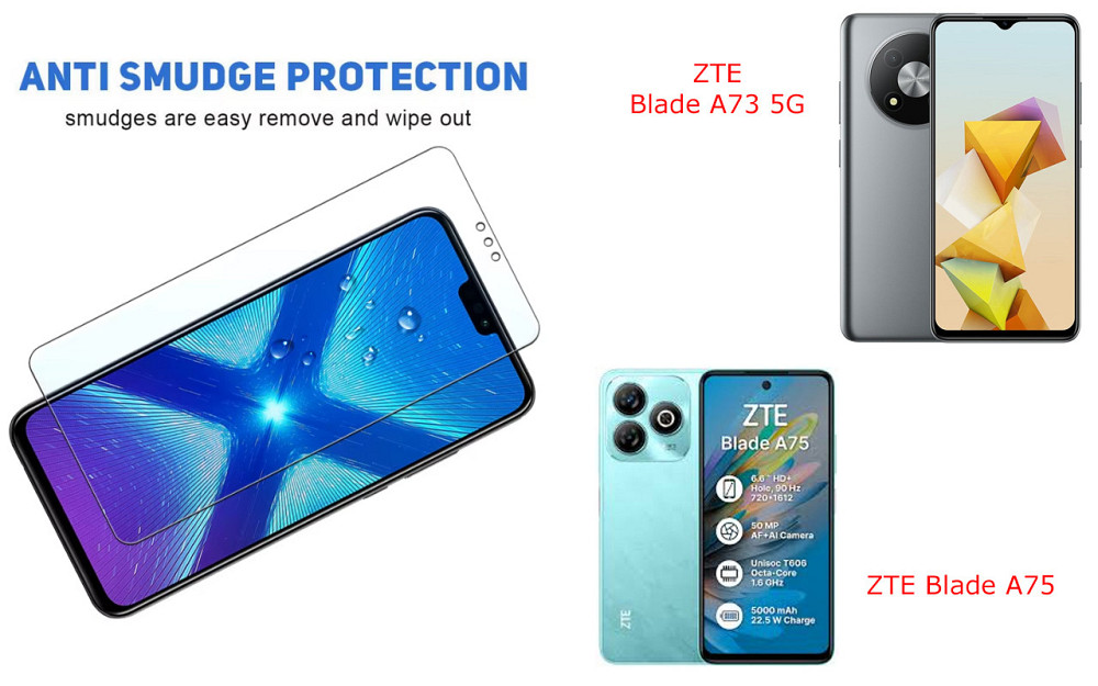 Захисне скло NeoGlass для ZTE Blade A73 5G, Blade A75 – надпрозоре та стійке Київ - фото 3