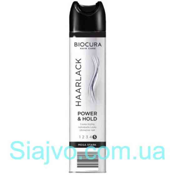 Лак для волос Biocura Hair Care 5 мега сильной фиксации, 400 мл Львов
