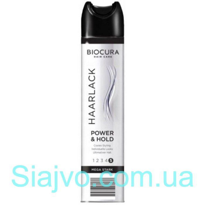 Лак для волос Biocura Hair Care 5 мега сильной фиксации, 400 мл Львов - изображение 1