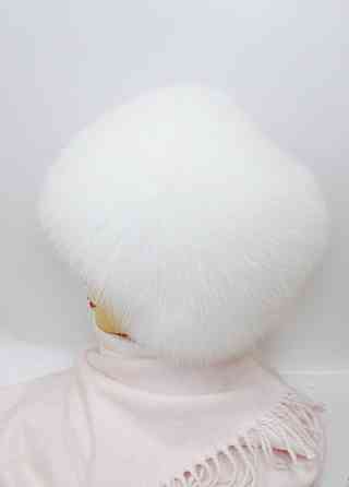 Шапка хутряна жіноча з песця Шарлотта Білий Харків