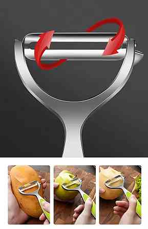 Овощечистка универсальная с нержавеющей стали 15 на 6,5 см салатовый Киев