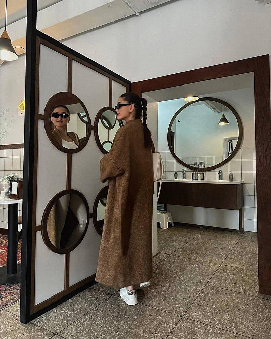 Жіночий базовий довгий кардиган з ангори Шоколад Одеса - фото 4