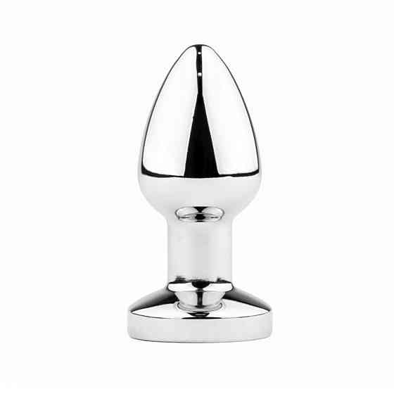 Металевий вібро-плаг Metal Butt Plug S з USB-заряджанням та пультом керування Sex Aura Київ