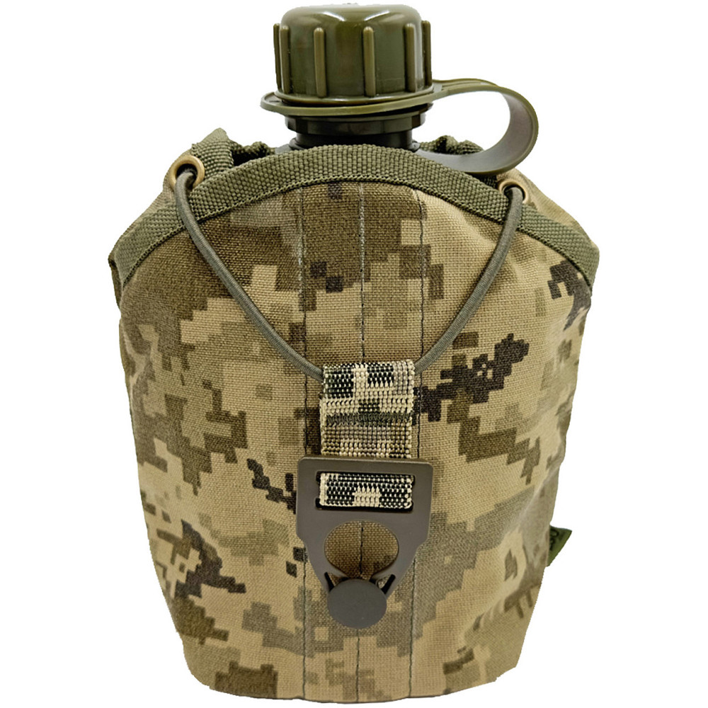 Фляга армійська 1л в чохлі Піксель Cordura  (фляга тактична польова індивідуальна) Запорожье - изображение 1
