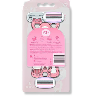 Бритва Dorco Eve 3 Portable Одноразова Для жінок 3 шт. (8801038592633) Вінниця - фото 2