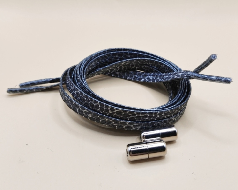 Шнурки эластичные глиттерные с цилиндрической застежкой Леопардовый 2 Смела - изображение 1