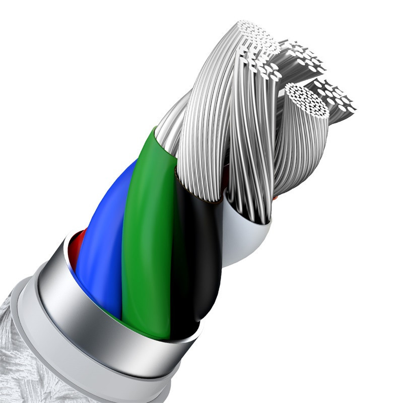 Кабель Baseus Cafule Series Metal Data Cable Type-C to iP PD 20W 2m White Одеса - фото 6