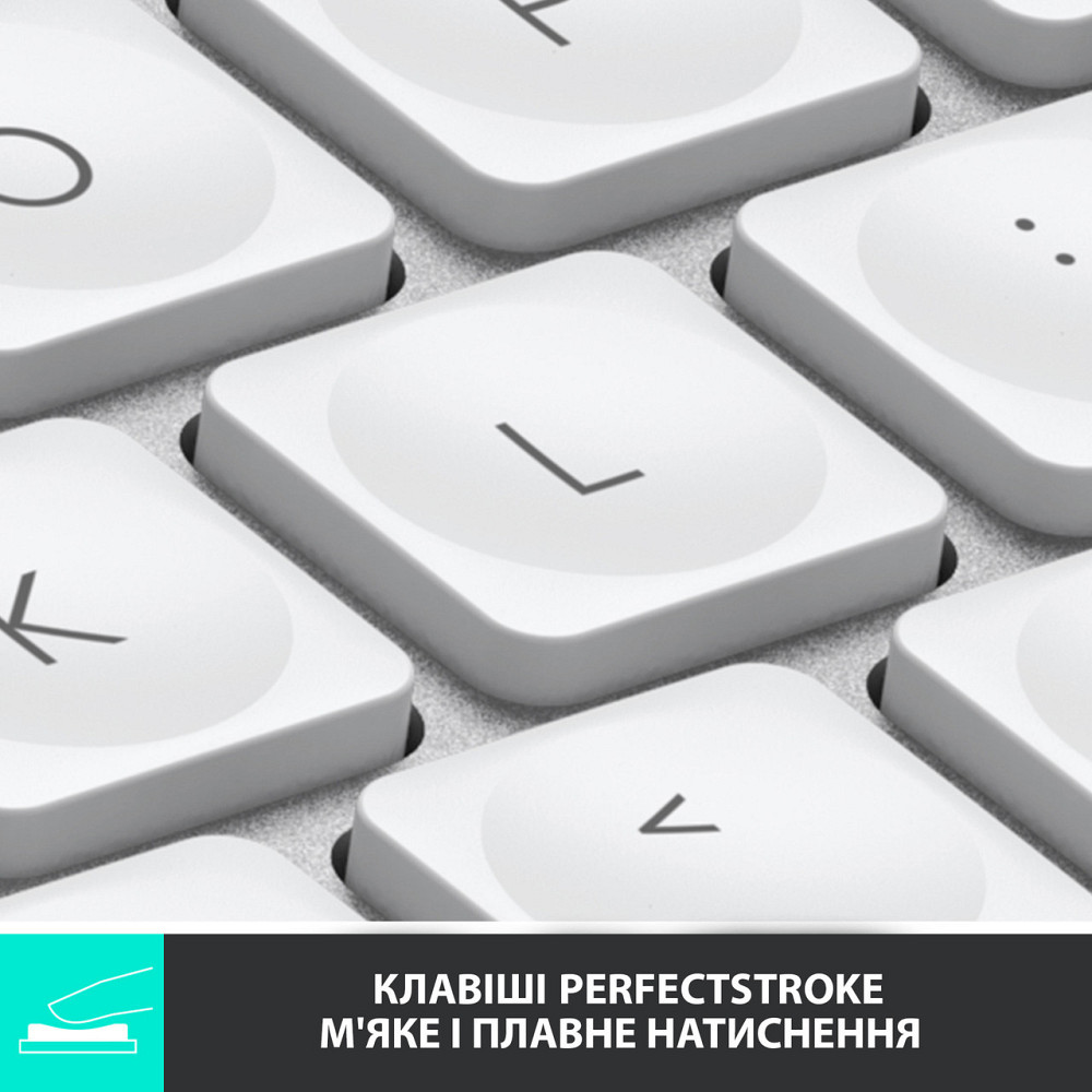 Клавіатура бездротова Logitech MX Keys Mini For Mac Minimalist Wireless Illuminated Pale Grey (920-010526) ( Сірий ) Харків - фото 2
