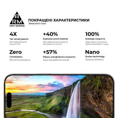 Скло захисне Armorstandart Pro Apple iPhone 16 Pro with mesh (ARM87027) Вінниця