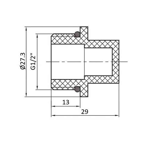 Заглушка PPR Thermo Alliance с резьбой 20х1/2
