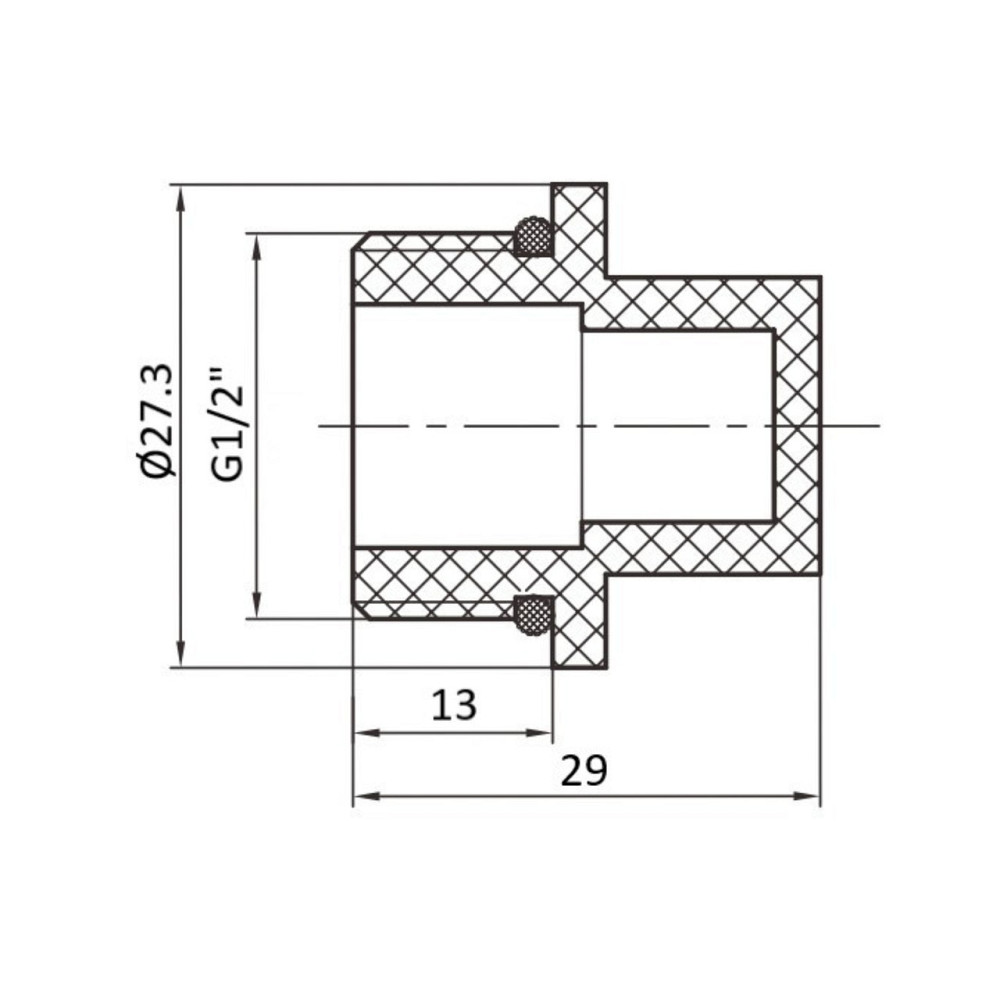 Заглушка PPR Thermo Alliance з різзю 20х1/2" НР Київ - фото 2