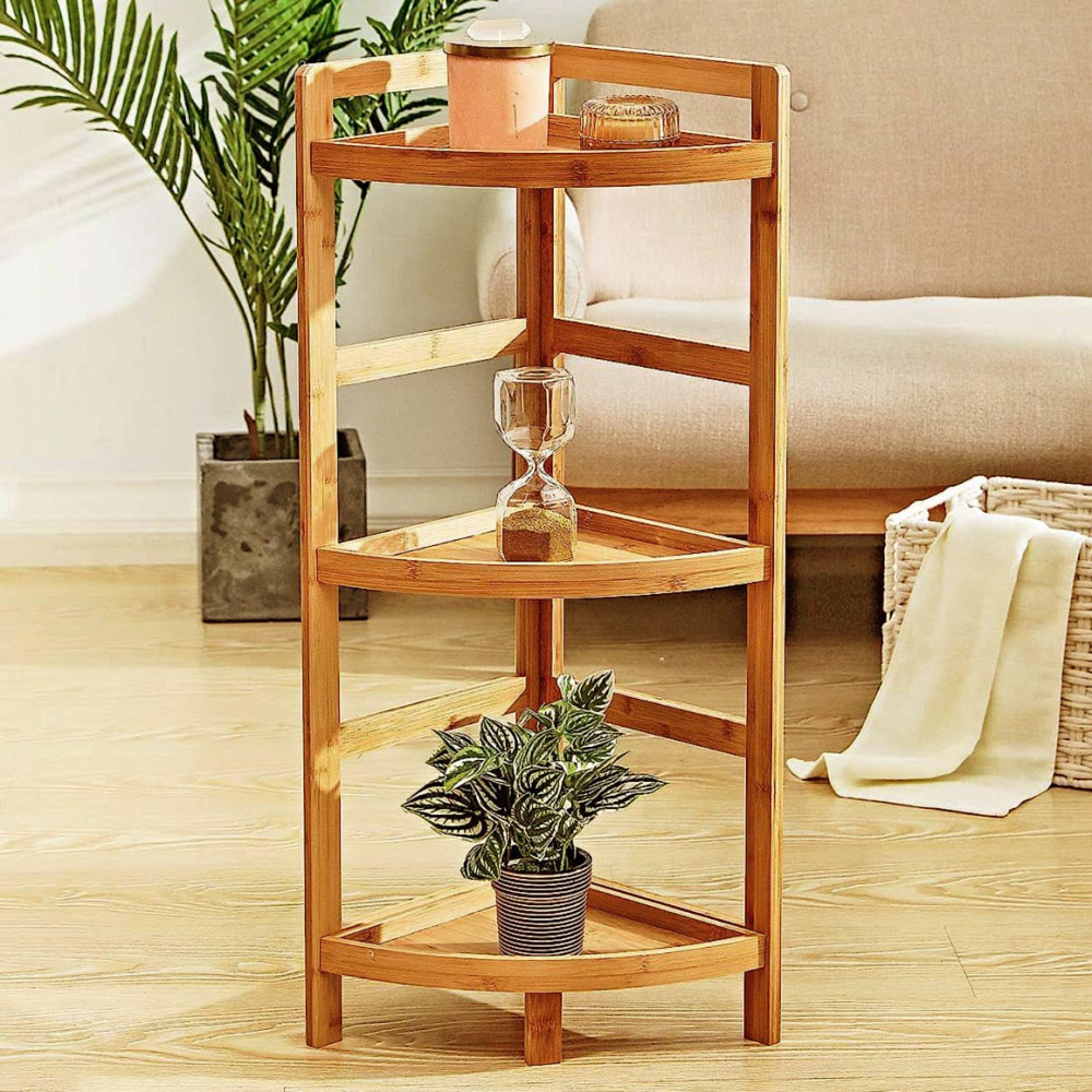 Стеллаж угловой для ванной 