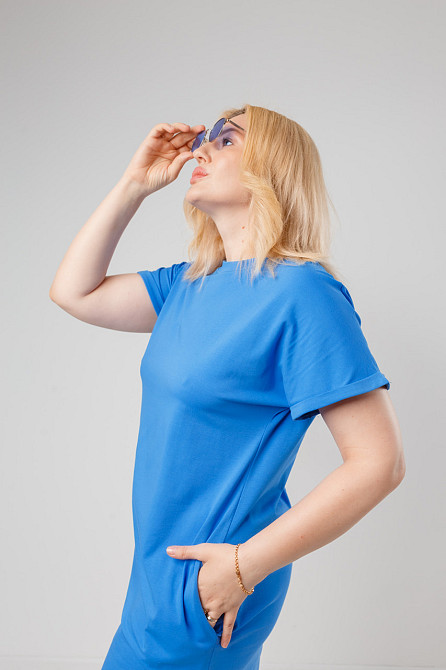 Летнее платье с карманами Nirvana батал 50-52, Джинс Киев - изображение 3