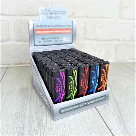 Зажигалка турбо-пламя 3X- Микс цвета уп/50шт Харьков