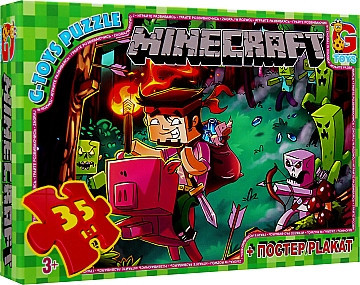 Пазли 35 елем."G-Toys""Minecraft" (Майнкрафт), шт Київ - фото 1