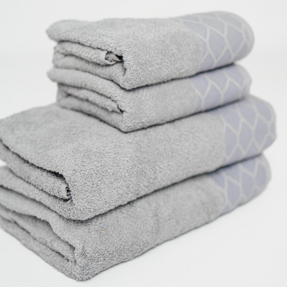 Набір Махрових рушників, Махра,Сірий, 50/90 та 70/140 Київ - фото 2