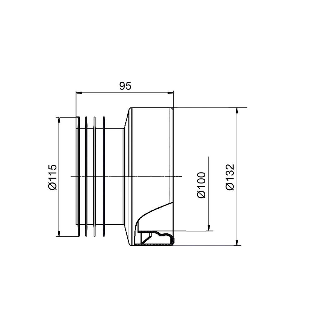 Патрубок OPTIMUM з'єднувальний з ущільнювачем.розміром 110 мм OPTI 01009/09 Київ - фото 4