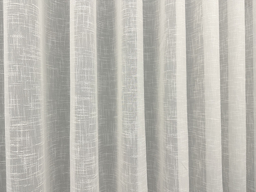 Тюль VR-Textil 2114т Aura Лен однотонный Молочный 400х270 см (42-1372) Киев - изображение 7