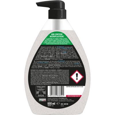 Засіб для ручного миття посуду Dual Power Carbon Plus Bicarbonate концентрований 600 мл (8054633838501) Вінниця - фото 2