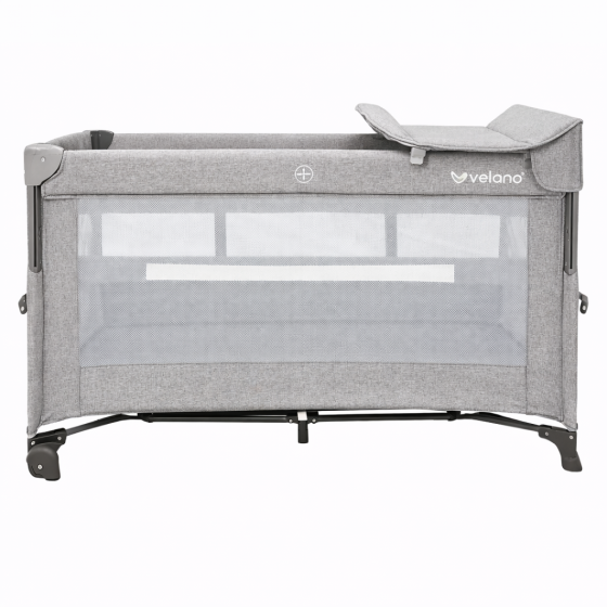 Кровать-манеж детская со вторым уровнем и пеленатором VELANO Tino, light grey Киев