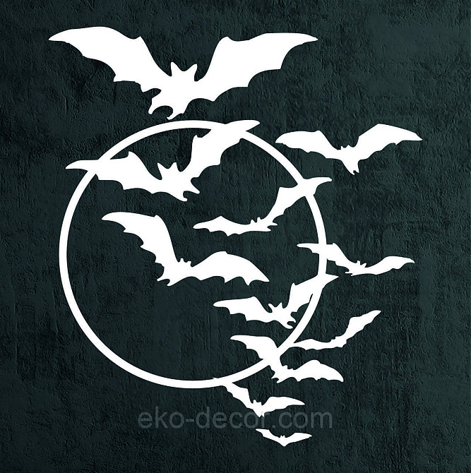 Декоративне настінне Панно «Кажани», Декор на стіну 90*80 см, Білий Київ - фото 9