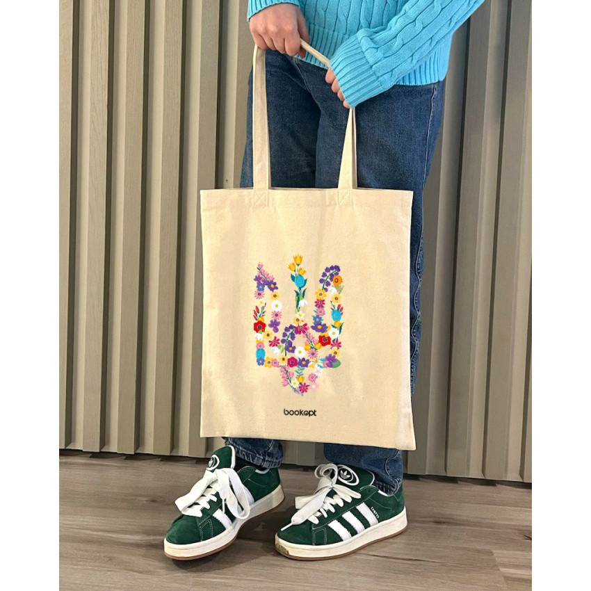 Екошопер BookOpt BK4033 Квітковий Тризуб бежевий Киев - изображение 8