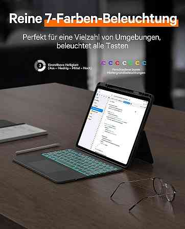 Захисний чохол-клавіатура для iPad Air 13 Inch M2 / iPad Air 2024 / iPad Pro 12,9 дюймів (6-го, 5-го, 4-го, 3-го покоління) Дніпро