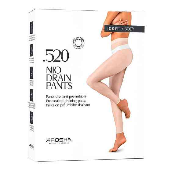 Леггинсы пропитаны дренажным раствором размер L/XL.520 NIO DRAIN PANTS Pre-soaked Draining Leggings Size L/XL AROSHA, 1 шт Днепр