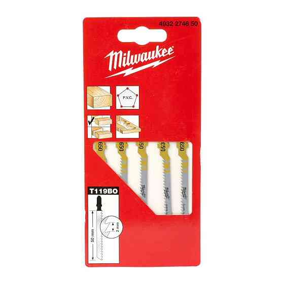 Полотна для лобзика T119BO MILWAUKEE, 50мм/ крок зуба 2,0мм, (5шт), (фігурний різ, деревина) Одесса